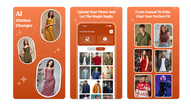 Tính năng thay đổi trang phục của AI Clothes Changer