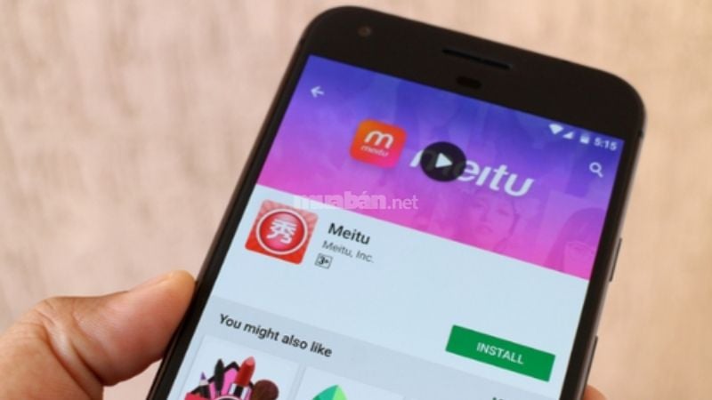 Mở ứng dụng Meitu trên iPhone.