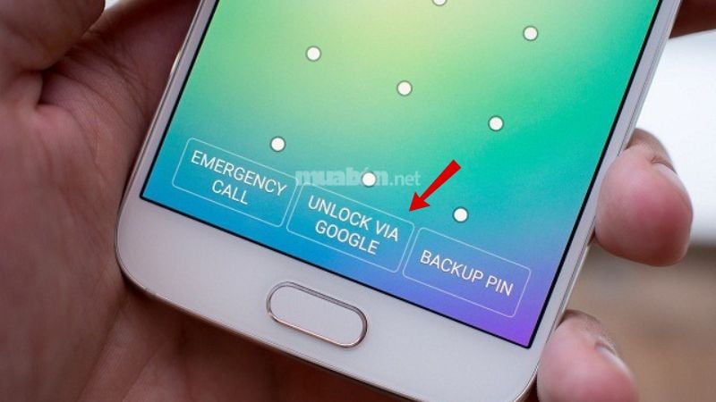 chọn mục Unlock via Google