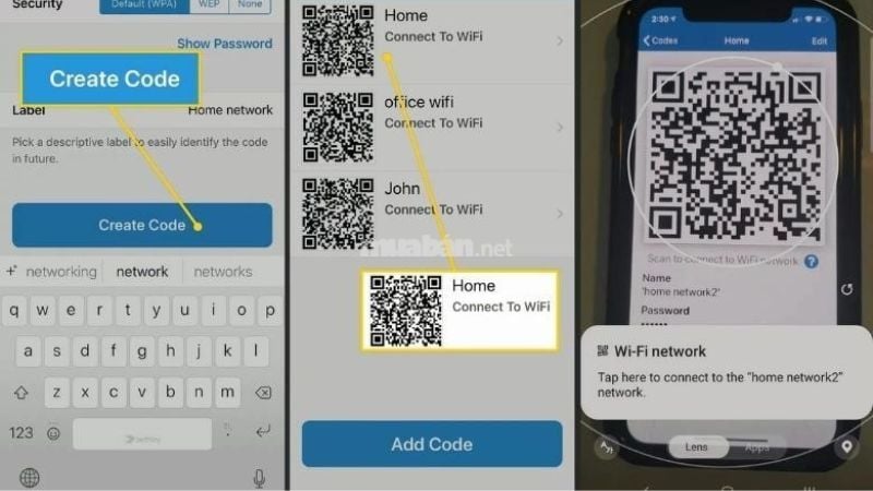 Chọn “Create Code” để tạo mã QR