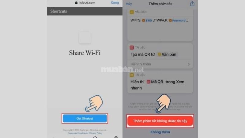 Chọn và chia sẻ wifi