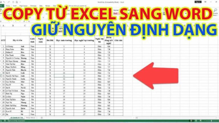 Mách bạn cách copy từ Excel sang Word đơn giản, chi tiết nhất