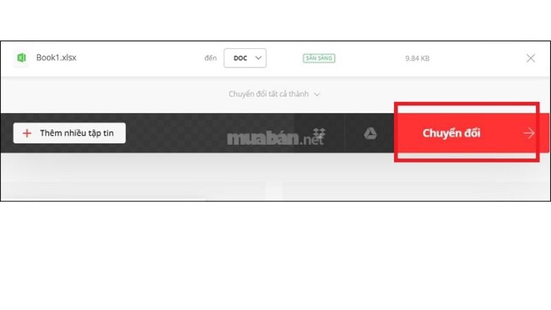 Chọn "Chuyển đổi" > Nhấn "Tải về"