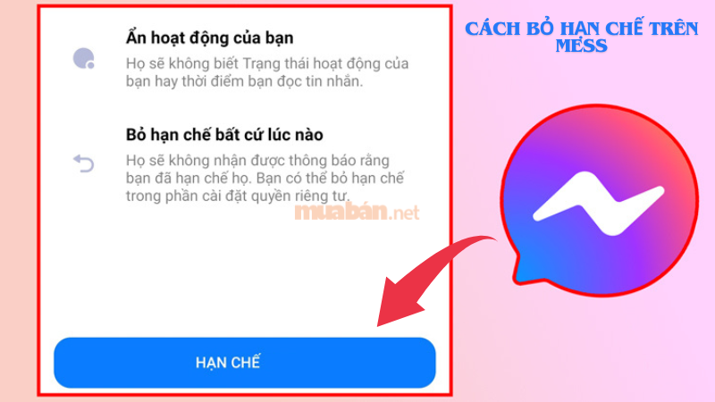 cách bỏ hạn chế trên mess