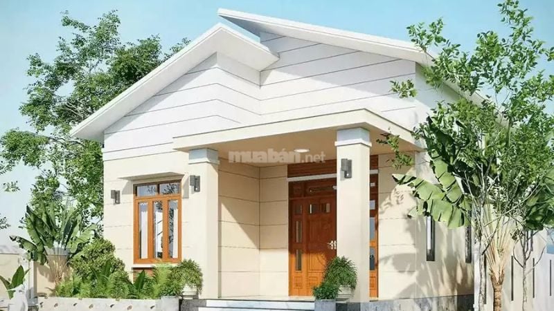 Xây nhà 300 triệu ở nông thôn mái lệch