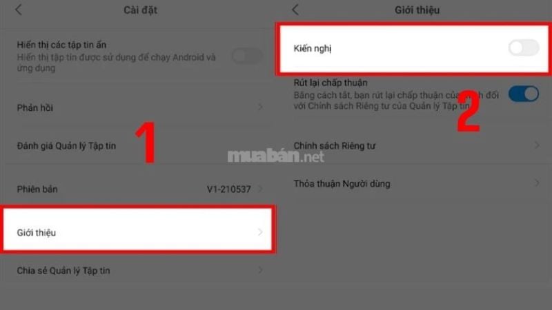 Chặn quảng cáo trong ứng dụng Tệp điện thoại Xiaomi