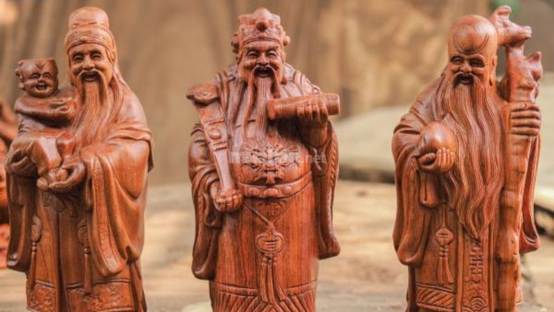 Vị trí đặt tượng Phúc Lộc Thọ tốt nhất mang lại may mắn cho gia chủ Ý nghĩa việc trưng bộ tượng Phúc Lộc Thọ