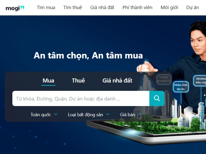 Mua nhà uy tín trên website Mogi.vn