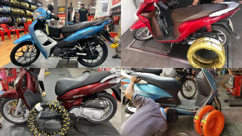Thay lốp xe máy hết bao nhiêu tiền? Cập nhật chi tiết từng dòng xe Bảng giá thay lốp xe mới nhất cho hãng xe Honda