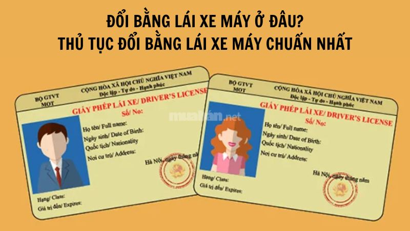 Đổi bằng lái xe máy ở đâu? Thủ tục đổi bằng lái xe trực tiếp và trực tuyến mới nhất Đổi bằng lái xe ở đâu