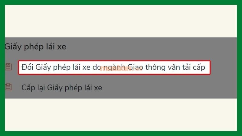 Đổi bằng lái xe máy ở đâu? Thủ tục đổi bằng lái xe trực tiếp và trực tuyến mới nhất Các bước đổi bằng lái xe trực tiếp - Bước 3