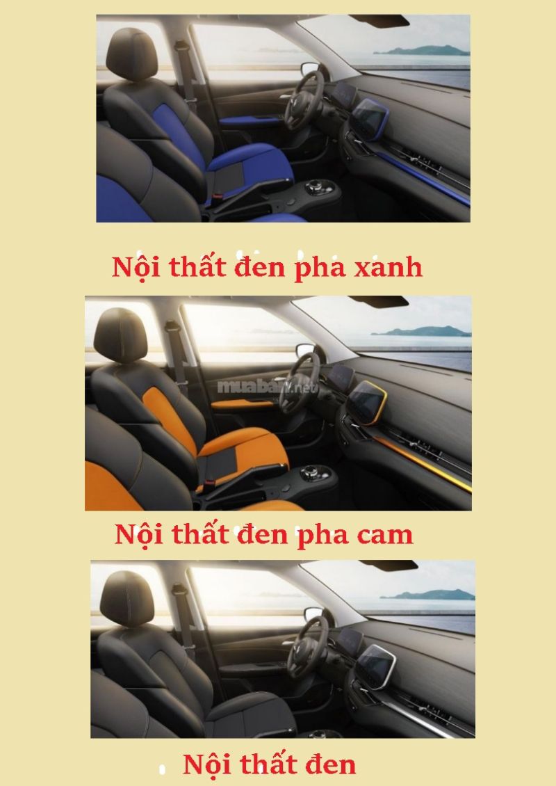 VinFast VF5 còn có thêm 3 lựa chọn màu sắc nội thất
