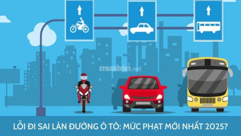 Lỗi sai làn ô tô phạt bao nhiêu? Quy định mới nhất 2025 Lỗi sai làn ô tô