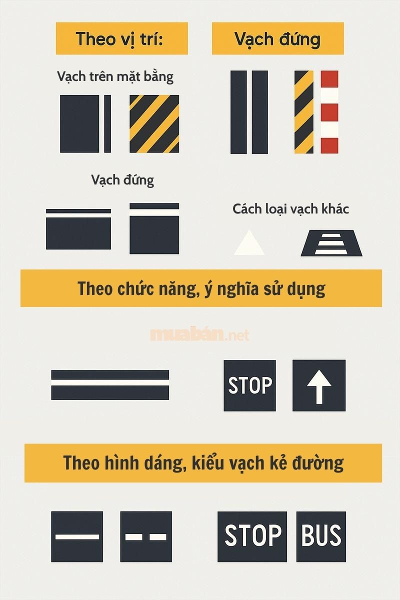 Phân loại các vạch kẻ đường