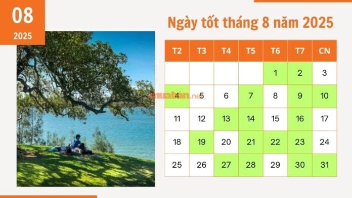 Xem ngày tốt tháng 8 năm 2025 giúp mọi việc hanh thông