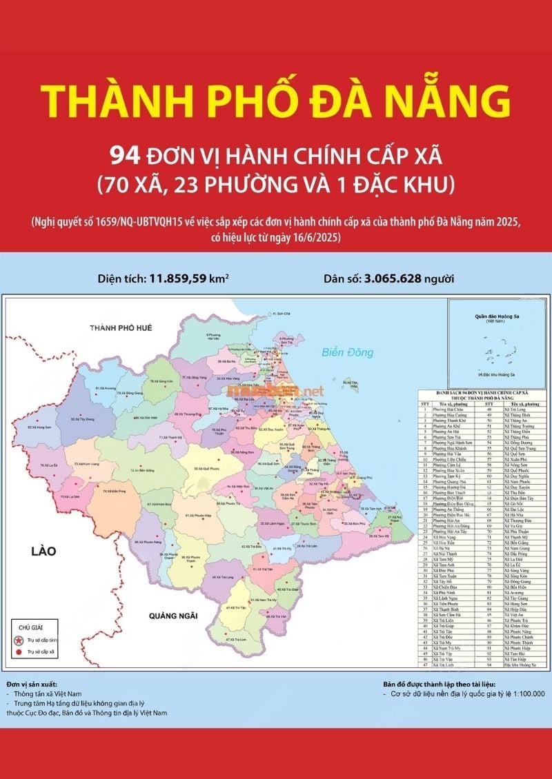 Đơn vị hành chính TP Đà Nẵng 2025: Thông tin mới nhất sau sáp nhập Tổng quan về đơn vị hành chính TP Đà Nẵng năm 2025