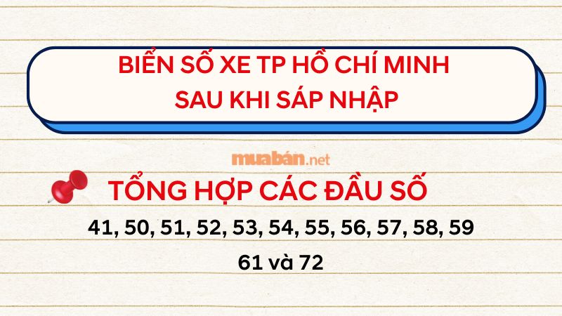Biển số xe TP Hồ Chí Minh sau khi sáp nhập 2025 | Cập nhật đầu số mới Biển số xe TP Hồ Chí Minh theo đầu số nào sau khi sáp nhập?