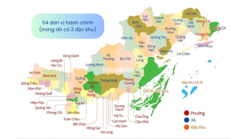 Đơn vị hành chính tỉnh Quảng Ninh sau khi sáp nhập