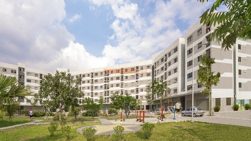 Một góc tiện ích trong khu đô thị Kiến Hưng: công viên, đường đi bộ, khu vui chơi...