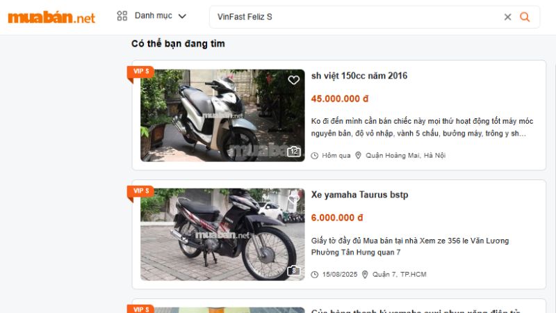 Truy cập Muaban.net tham khảo giá xe máy điện