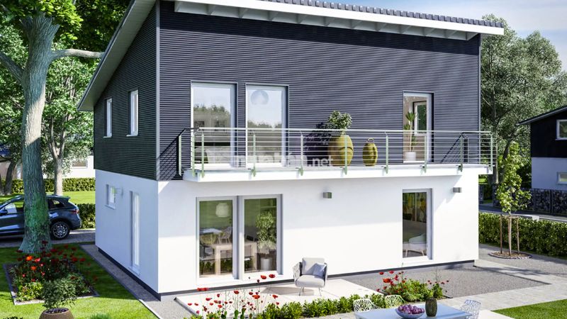 Mái nhà dốc một chiều bằng ngói truyền thống
