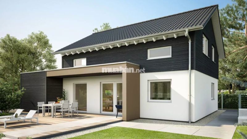 Thiết kế mái lệch giúp thoát nước nhanh trong mùa mưa