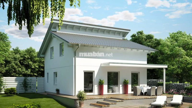 Nhà bán mái dễ thi công, tiết kiệm chi phí