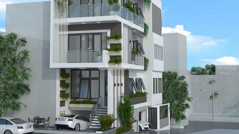 Mẫu 2: Nhà có thiết kế tầng bán hầm sang trọng, đẹp