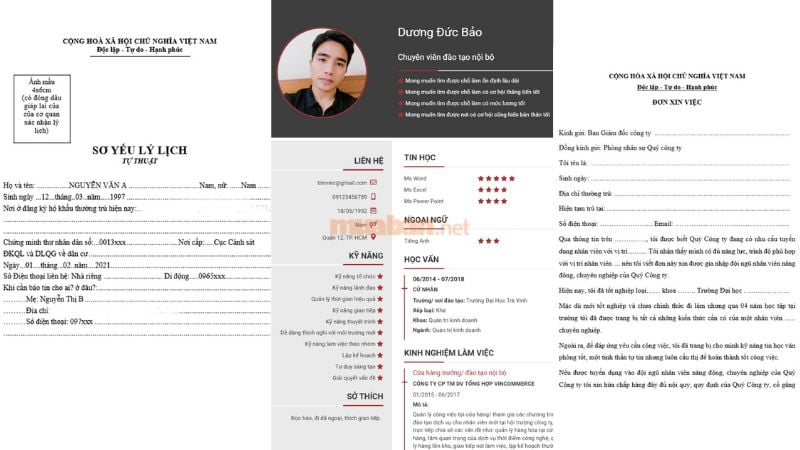 Các giấy tờ cần thiết trong hồ sơ xin việc
