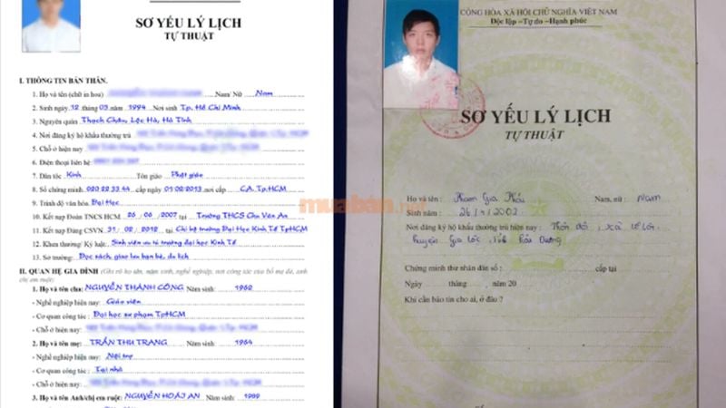 Hướng dẫn cách điền sơ yếu lý lịch tự thuật chi tiết