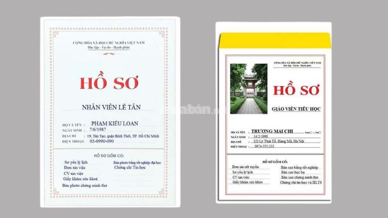 Hướng dẫn ghi thông tin bìa hồ sơ đúng cách