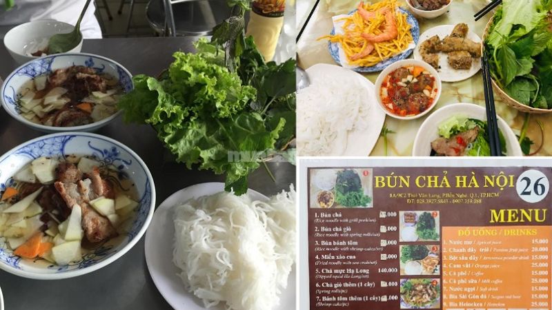 Menu đa dạng món ăn của Bún chả Hà Nội 26
