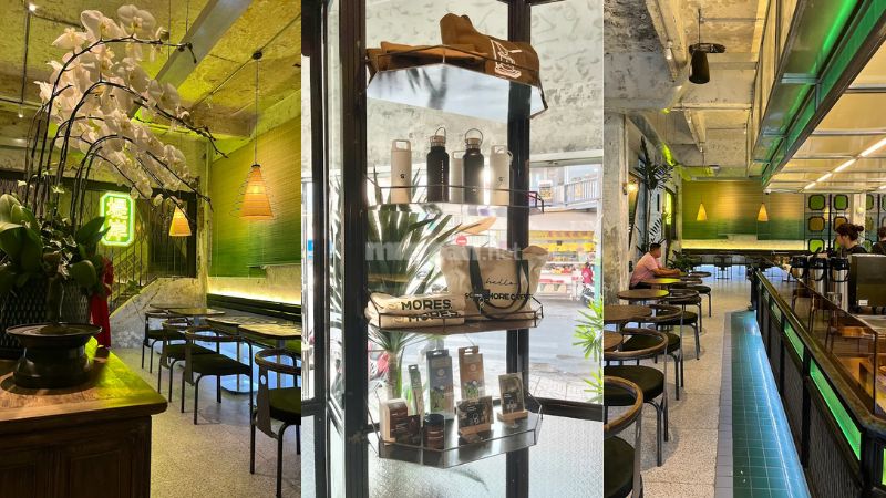 S'mores Saigon – Phong cách Trung Hoa vừa hoài cổ vừa trẻ trung, độc đáo với gam màu xanh và vibe năng động.