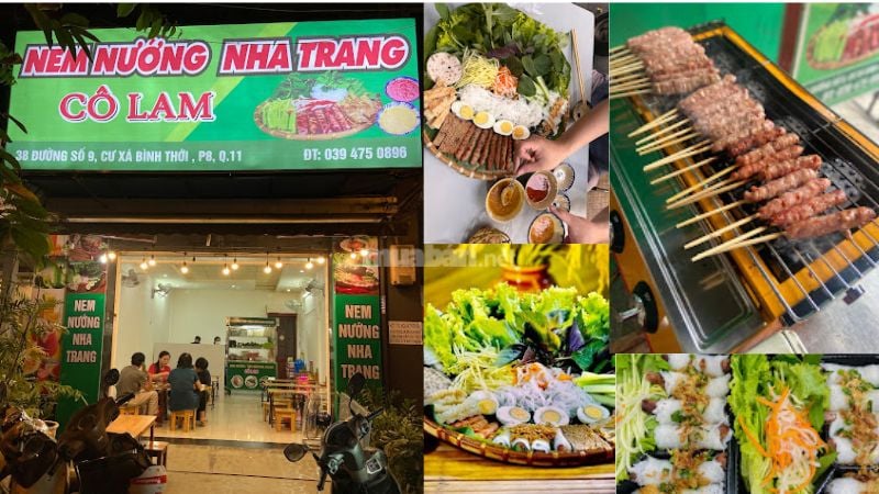 Nem nướng cô Lam bên ngoài giòn rụm, bên trong mềm ngọt