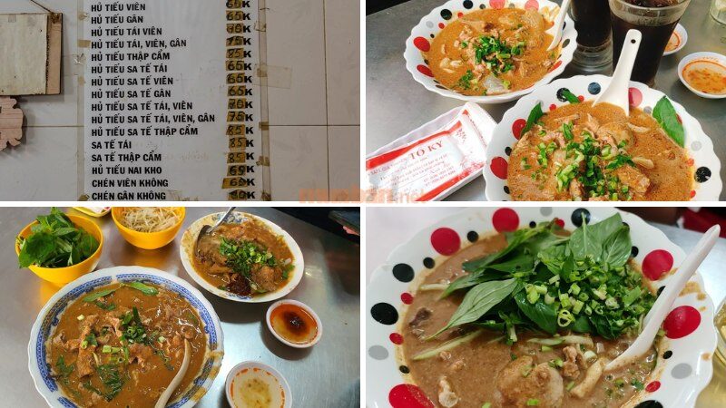 Menu hủ tiếu gia truyền Tô Ký ( Nguồn: Internet)