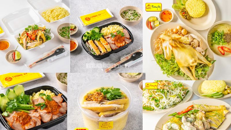 Thịt gà thơm ngon nóng hổi - món signature của quán