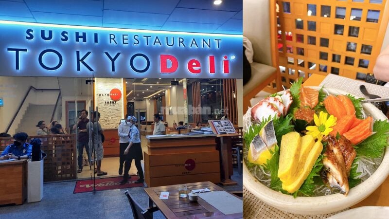 Tokyo Deli - Nhà hàng Sushi và ẩm thực Nhật Bản hiện đại, với mặt tiền sáng sủa, phục vụ các món sashimi tươi ngon và đa dạng.