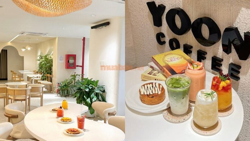 Không gian và nước tại quán Yoon Coffee (Nguồn: Internet)