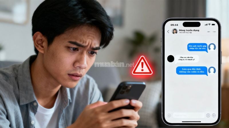 Tuyển dụng qua mạng xã hội không xác minh, mời làm việc ngay dễ là lừa đảo