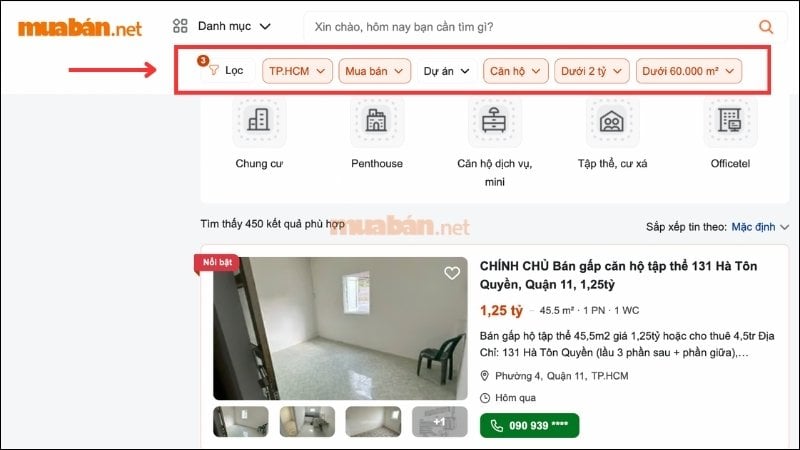 Kinh nghiệm săn căn hộ chung cư dưới 2 tỷ qua Muaban.net Kinh nghiệm săn căn hộ chung cư dưới 2 tỷ