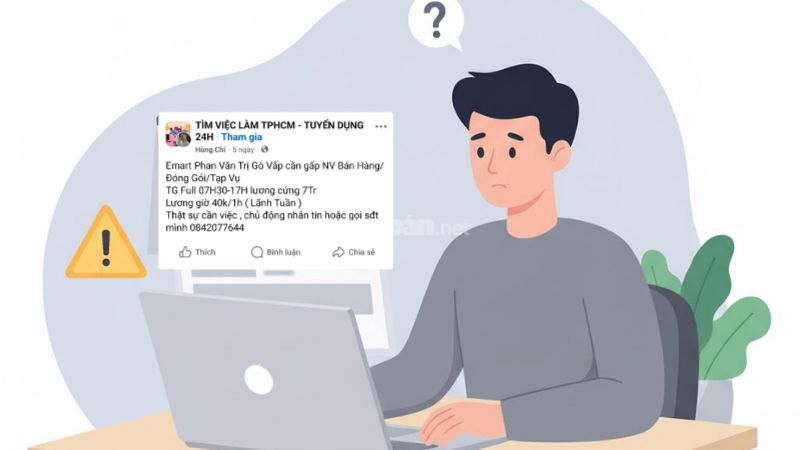 Tin tuyển dụng thiếu thông tin cụ thể dễ gây lừa đảo