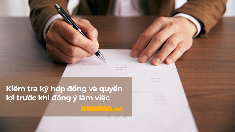 Kiểm tra kỹ hợp đồng và quyền lợi trước khi đồng ý chính thức làm việc