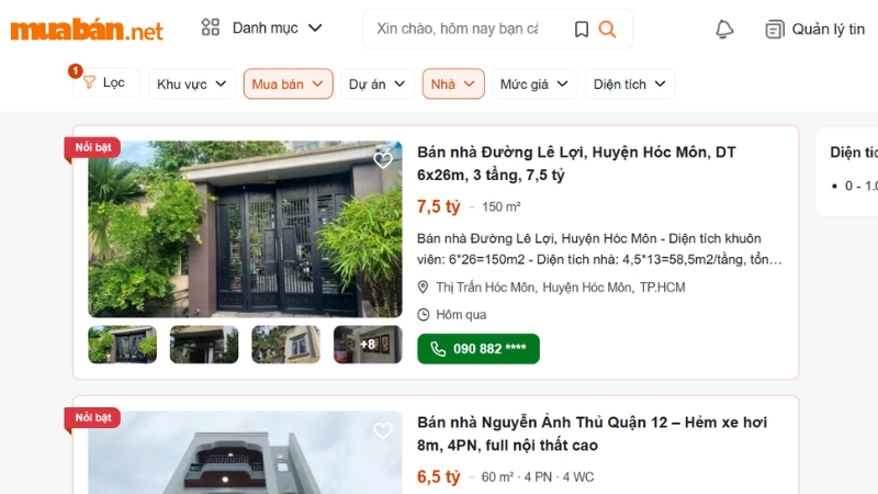 Muaban.net là một trong những nền tảng đăng tin bất động sản đáng tin cậy