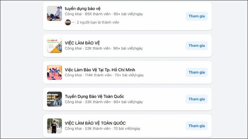 Kinh nghiệm tìm việc bảo vệ mùa Tết lương cao, an toàn Tham gia group FaceBook tuyển dụng bảo vệ để tìm việc nhanh chóng