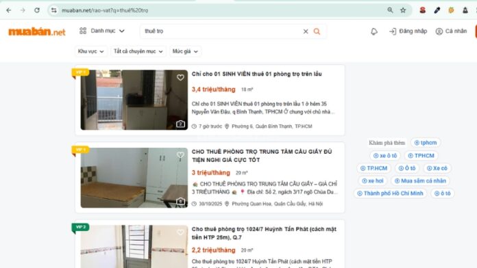 cách đăng tin cho thuê nhà trọ