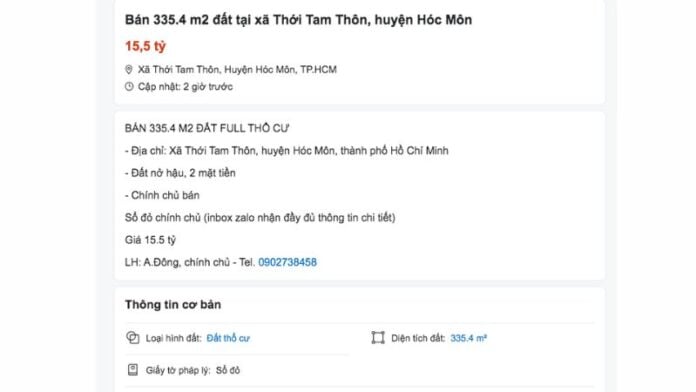 Mẫu đăng tin bán đất hiệu quả