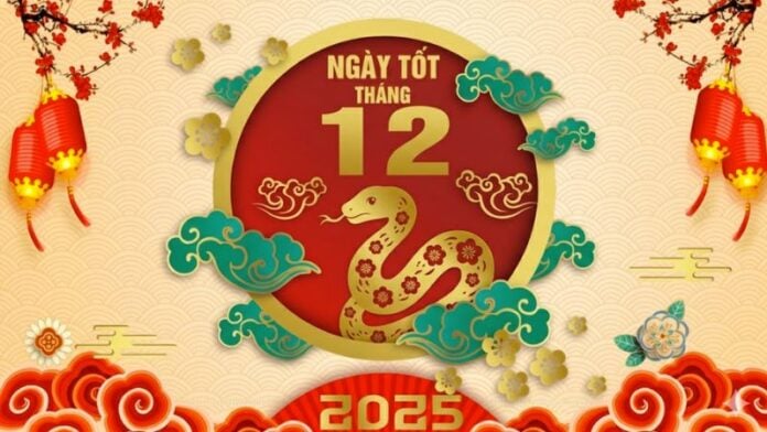 Ngày tốt tháng 12/2025 may mắn cho 12 con giáp