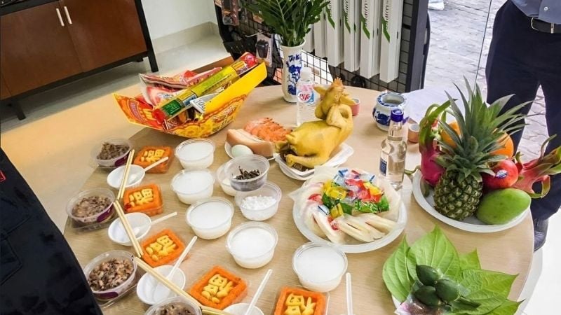 Mâm cúng nhập trạch khi về nhà mới