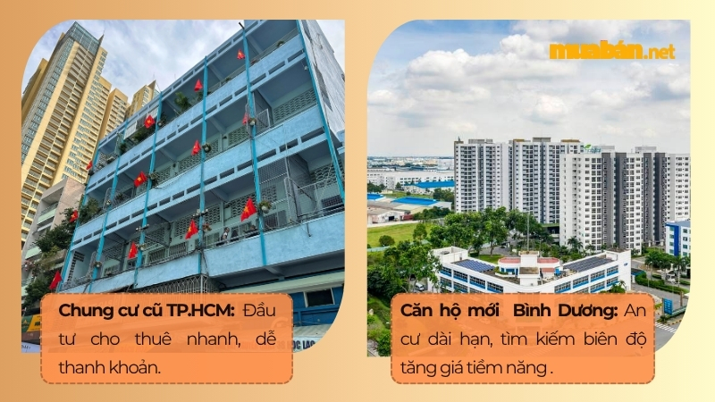 Nên đầu tư chung cư cũ ở TPHCM hay căn hộ mới Bình Dương? Đầu tư căn hộ chung tại TP.HCM hay Bình Dương tuỳ vào nhu cầu khác nhau