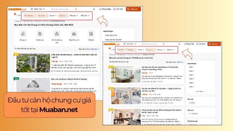 Nên đầu tư chung cư cũ ở TPHCM hay căn hộ mới Bình Dương? Đầu tư chung cư cũ TP.HCM hay căn hộ mới Bình Dương tại Muaban.net
